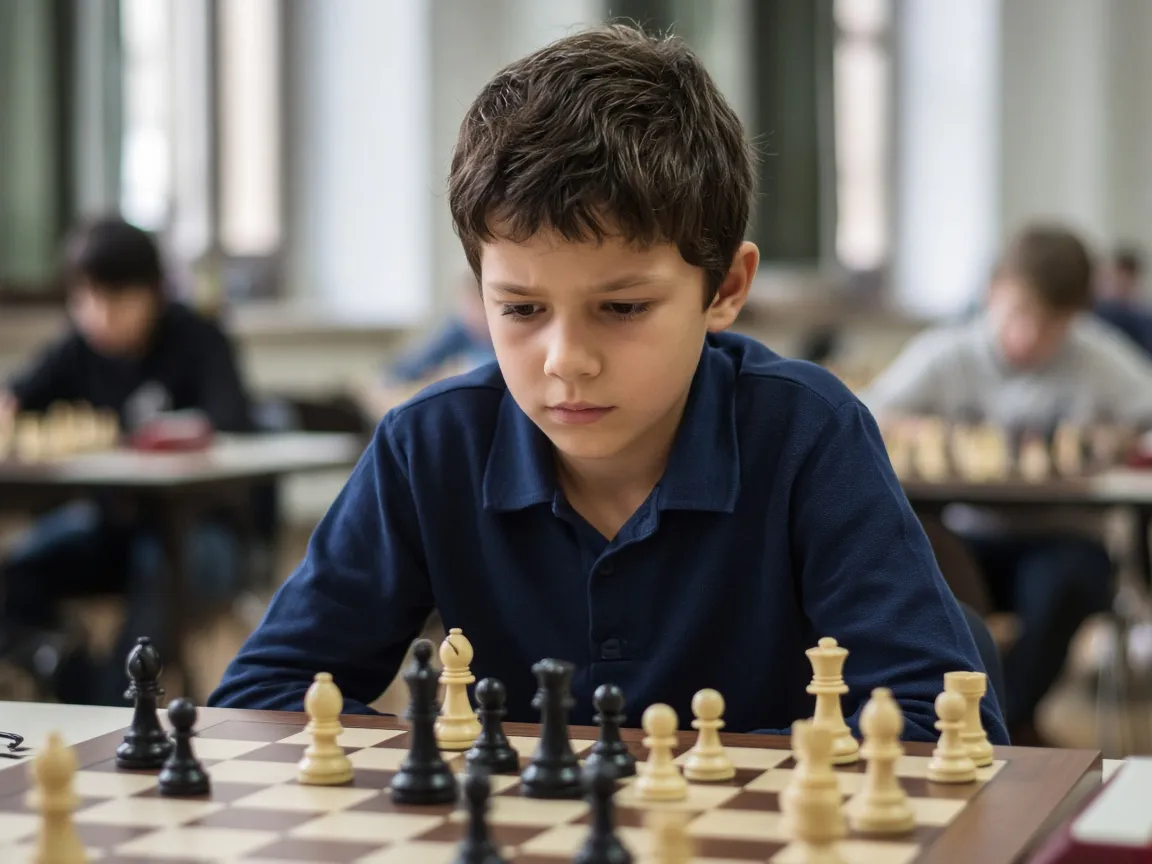 Illustrative chess photograph. Not a documented academy tournament or result.
